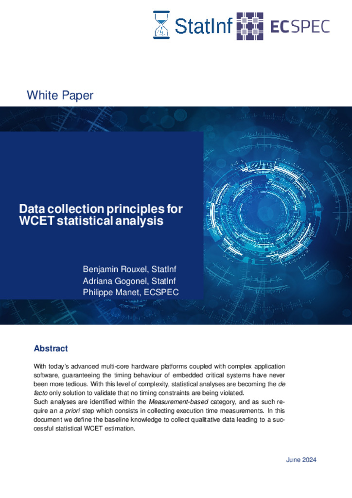 Data collection principles for WCET statistical analysis